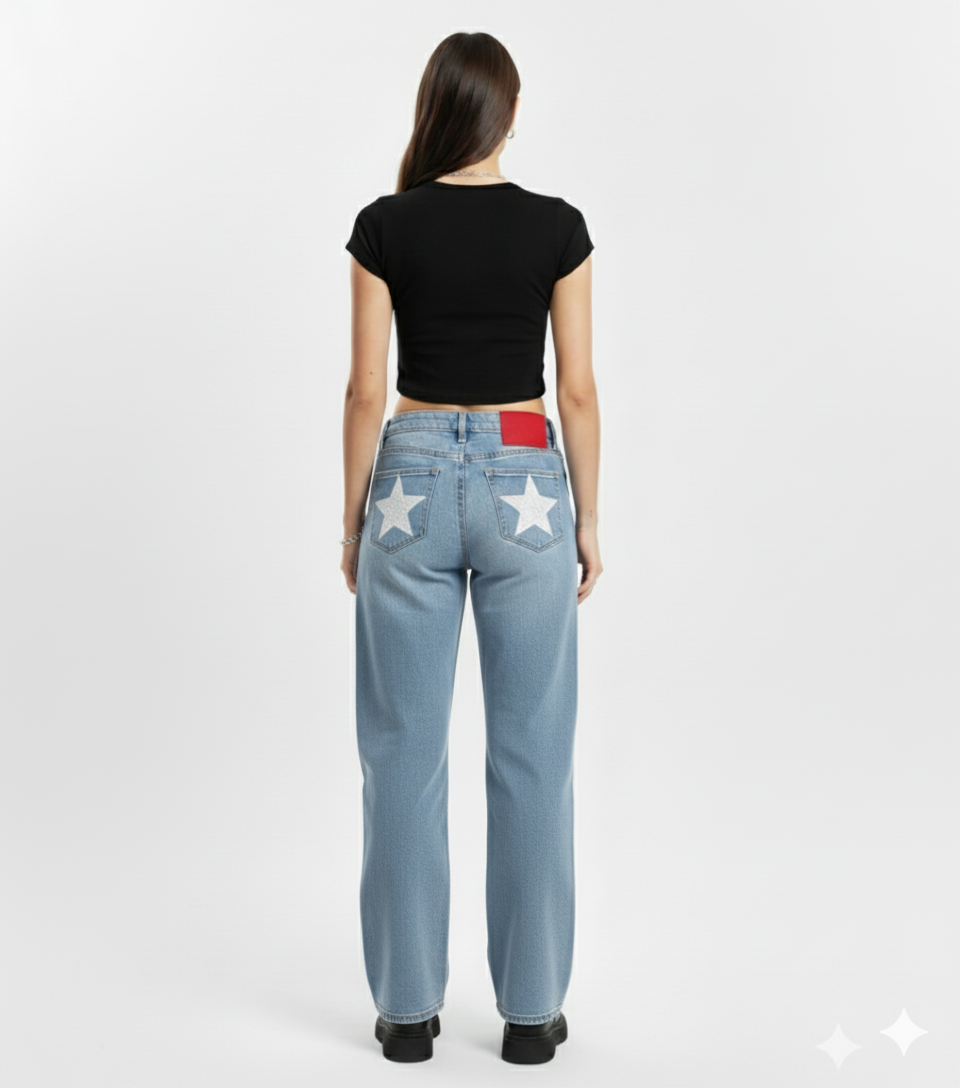 K-Stride “Starlite” High-Waisted Jeans