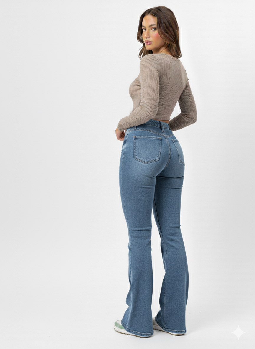 Lift & Curve Bootcut High-Waisted Jeans