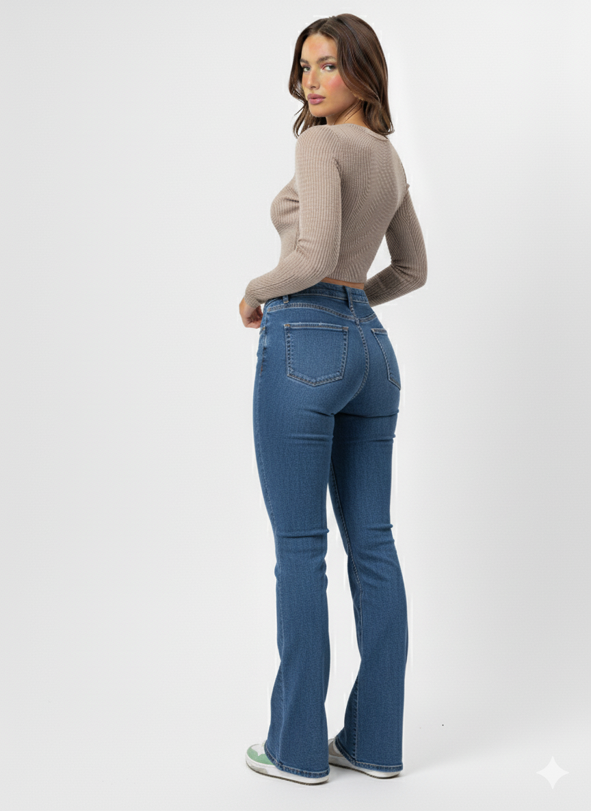Lift & Curve Bootcut High-Waisted Jeans
