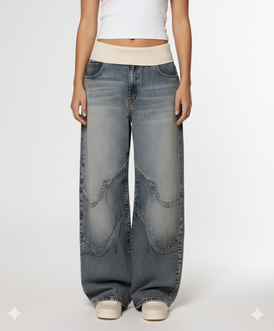 K-Stride Spliced Waist Jeans