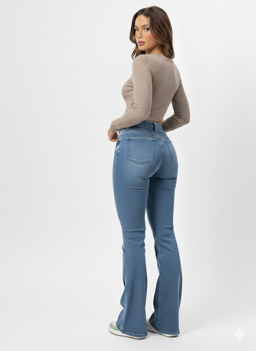 Lift & Curve Bootcut High-Waisted Jeans