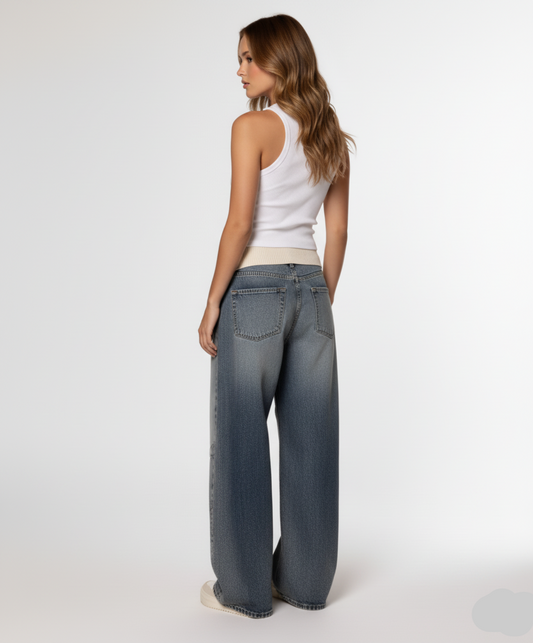 K-Stride Spliced Waist Jeans