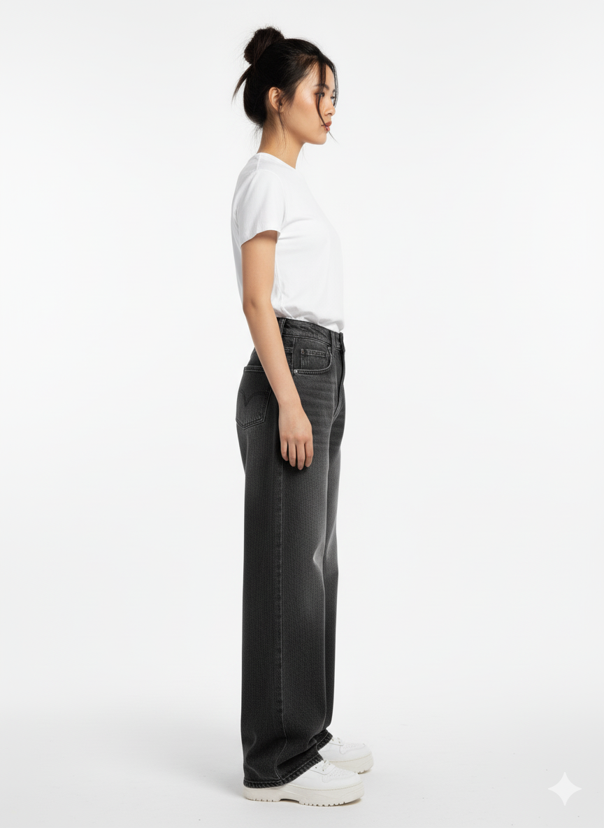 K-Stride Retro Wide-Leg Y2K Jeans