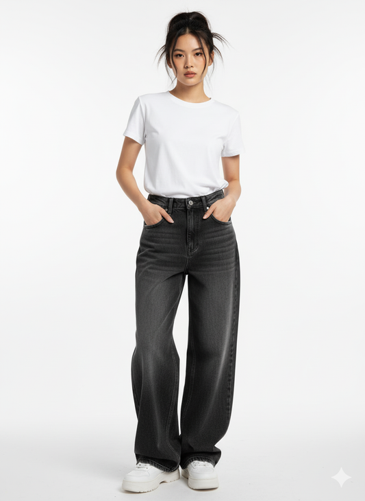 K-Stride Retro Wide-Leg Y2K Jeans